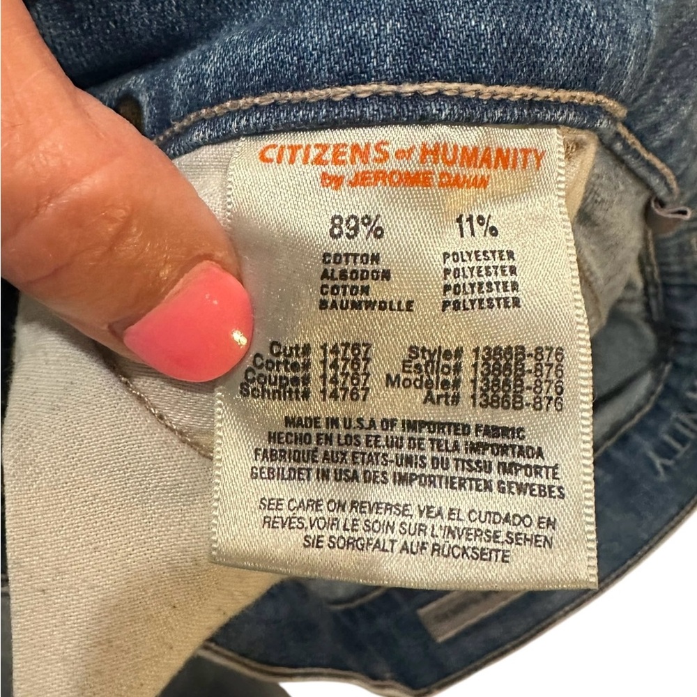Citizens Of Humanity Light Wash Cropped Straight Leg Jeans - Picture 5 of 5